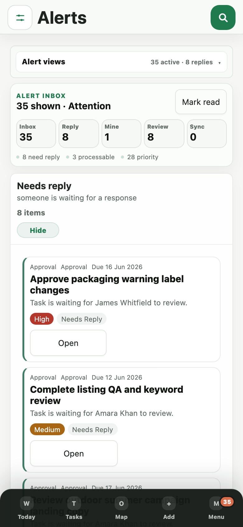 SOVHELM mobile alerts and notification centre
